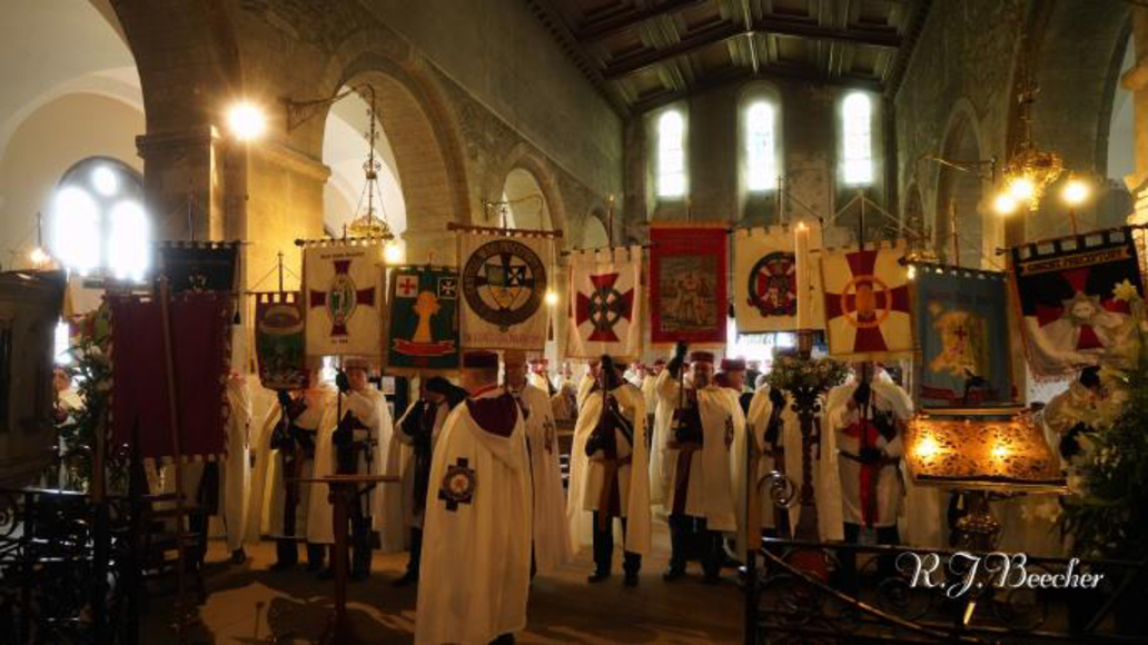 Masonic Knights Templar inside Margam Abby
